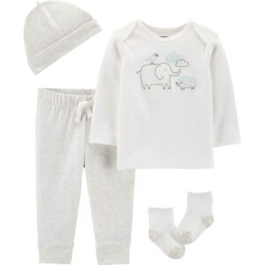 CARTER'S   BABY NEUTRAL 4PC ELEPHANT SET  $24.70 VAT