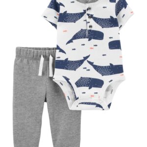 CARTER'S  BABY B BODYSUIT-PANTSET WHALEHENLEY $22.77 VAT