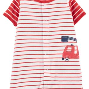 CARTER'S  BABY B 1PC RED FIRETRUCK SNAP UNDER  $15.68 VAT