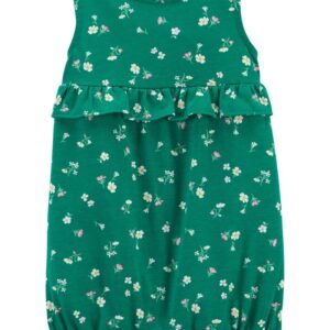 CARTER'S  BABY G 1PC GREENFLORAL SNAP UNDER  $17.16 VAT