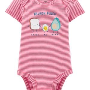 CARTER'S  BABY G SLOGAN PINKSTRIPE BODYSUIT  $12.54 VAT