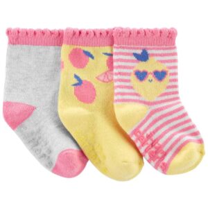 CARTER'S 3 PK SOCK LEMONS $12.54 VAT