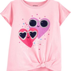 CARTER'S BABY G PINK HEARTEYE TOP $17.99 VAT