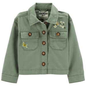 OSHKOSH  TODDLER G EMBROIDERED OLIVE JACKET $55.11 VAT