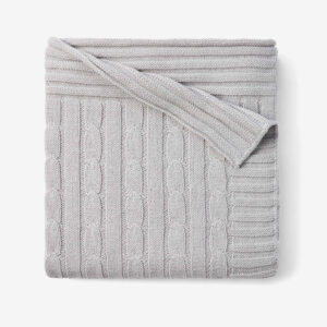 ELEGANT BABY - GREY CABLE KNIT BLANKET  $54.45 VAT