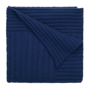 ELEGANT BABY - NAVY CABLE KNIT BLANKET  $54.45 VAT