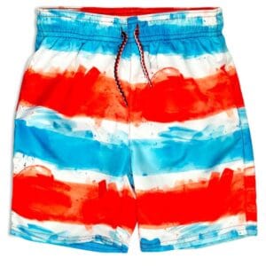 APPAMAN   FIRECRACKER STRIPE MID LENGTH SWIM TRUNKS $69.30  VAT