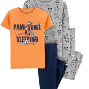 CARTER'S BABY B 4PC COTTON PAWSOME SLEEPWEAR $34.00 VAT