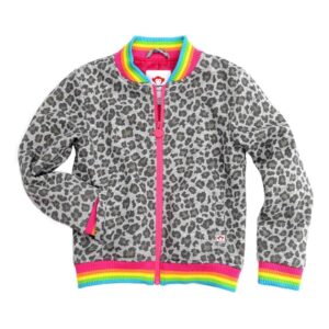 APPAMAN   GREY CHEETAH NIKKI BOMBER JACKET  $81.68 VAT