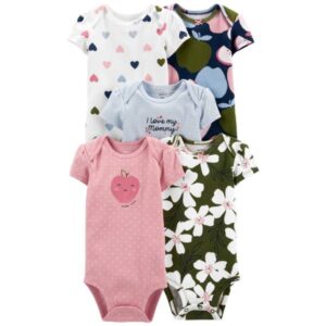 CARTER'S BABY G 5PK BLUE-OLIVE BODYSUIT $31.35 VAT