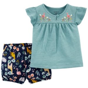 CARTER'S BABY G 2PC NAVY MULTI FLORAL $25.25 VAT