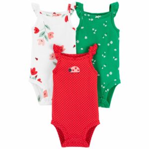 CARTER'S BABY G 3PC MULTI LADYBUG ONESIES $21.29 VAT