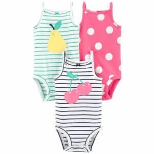CARTER'S BABY G 3PK FRUITS ONESIES $21.29 VAT