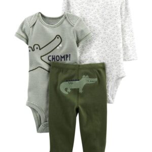 CARTER'S BABY B 3PC GREENCROC CHOMP! OUTFIT $25.25 VAT