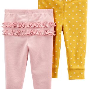 CARTER'S BABY G 2PK PINK-GREY PANTS $21.62 VAT