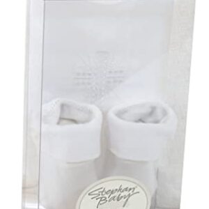 STEPHAN BABY  BAPTISM SET BIB-SOCKS CROSS PLAIN 0-6M   -$20.63 VAT