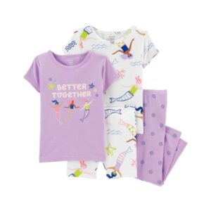 CARTER'S  TODDLER G 4PC MERMAID SLEEPWEAR  VAT $36.63