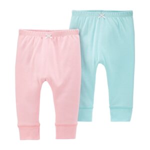 CARTER'S BABY G 2PK PINK-TEAL PANTS $21.62 VAT