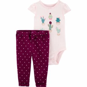 CARTER'S  BABY G 2PC MAROON PANTS SET $21.95 VAT