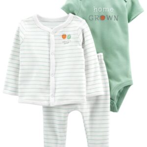 CARTER'S BABY N 3PC HOME GROWN CARDI SET $26.90 VAT