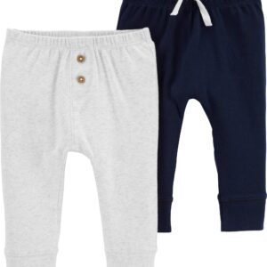 CARTER'S   BABY B 2PK NAVY-HEATHER GREY PANTS $21.62