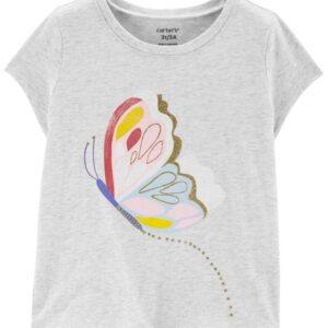 CARTER'S  BABY G HEATHER-GRAY BUTTERFLY TOP  $18.65 VAT