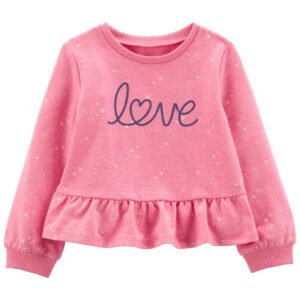 CARTER'S  BABY GIRL PINK LOVE TOP  $18.65 VAT