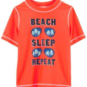 CARTER'S  BIG B ORANGE BEACH S/S RASHGUARD  $23.76 VAT