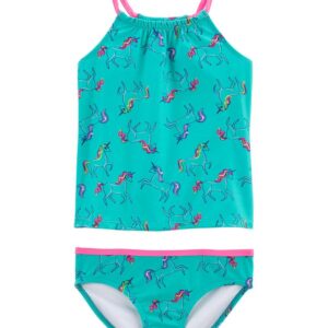 CARTER'S  TODDLER G 2PC TURQUOISE UNICORN SWIMWEAR $25.74 VAT