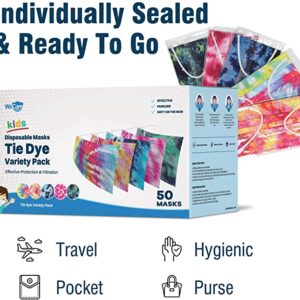 WECARE -  KIDS TIE DYE DISPOSABLE MASKS - $1.93 EACH  VAT