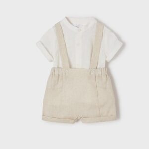 MAYORAL BABY B SHORTS WITH SUSPENDER SET $67.16 VAT