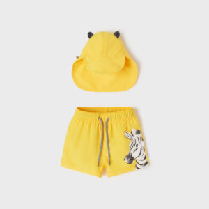 MAYORAL  BABY B YELLOW SWIM SHORTS W/HAT  $32.34 VAT