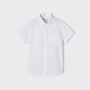 MAYORAL  B SHORT SLEEVES MICRO-STAMP COLLAR SHIRT  $39.11 VAT