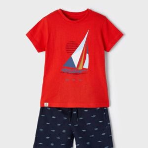 MAYORAL  B  KNIT PRINTED BERMUDA SHORTS SET  $44.22 VAT