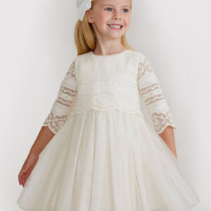 ABEL & LULA  G  CREAM TULLE COMBINED DRESS  $147.84 VAT