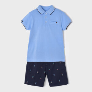 MAYORAL  B  SHORT SLEEVES POLO SHORTS SET  $61.71 VAT