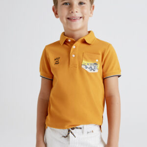 MAYORAL  B  BURNT-ORANGE WILD&FREE S/S POLO SHIRT  $40.59 VAT