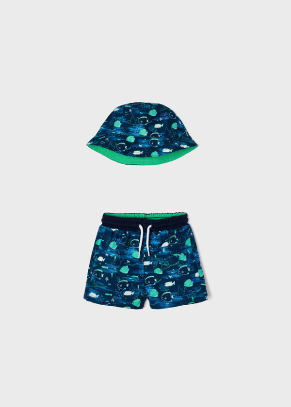 MAYORAL BABY B BLUE SEAANIMALS SWIM SHORTS & HAT 35.31 VAT Sandbox