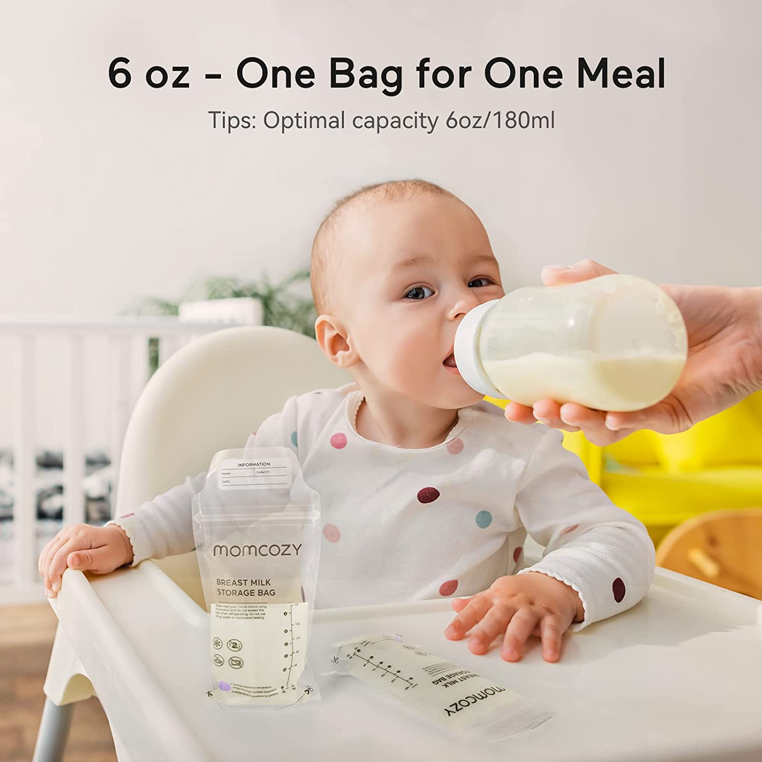Momcozy Breastmilk Storing Bags, Temp-Sensing Discoloration Milk Storing  Bags for Breastfeeding, Disposable Milk Storage Bag with 180ml Self  Standing