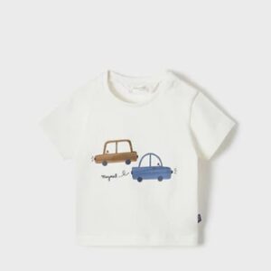 MAYORAL   BABY B ANTIQUE-WHITE PRINTED S/S T-SHIRT  $18.15 VAT