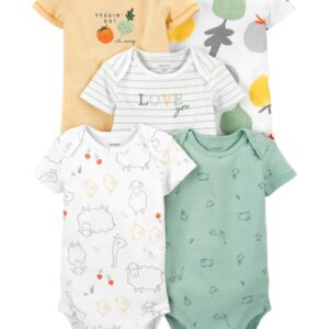 CARTER'S   BABY NEUTRAL  5PK VEGGIES BODYSUIT   $31.35 VAT