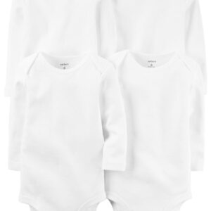 CARTER'S   BABY WHITE L/S 4PK BODYSUIT   $31.85 VAT