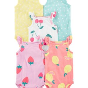 CARTER'S  BABY G 5PK FRUITS BODYSUITS  $34.00 VAT