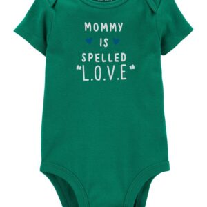 CARTER'S  BABY B GREEN MOM SLOGAN BODY SUIT  $12.54 VAT