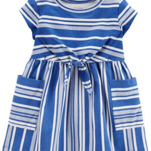 CARTER'S   BABY G  BLUE STRIPE DRESS  $26.90 VAT