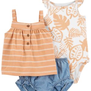 CARTER'S  BABY G BROWN PALM-STRIPE SET   $28.05 VAT