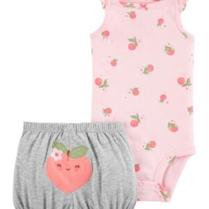 CARTER'S  BABY G 2PC PINK-PEACH SET  $18.00 VAT