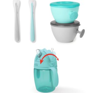 SKIP*HOP   EASY-FEED MEALTIME SET TEAL-GREY Vat  $53.90