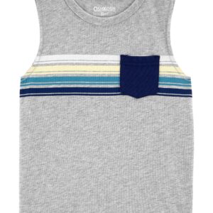 OSHKOSH   TODDLER B LIGHT HEATHER-GREY POCKET TANK   $16.17 VAT