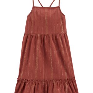 OSHKOSH   BIG G   METALLIC   STRIPED FALL CLAY DRESS   $40.10 VAT